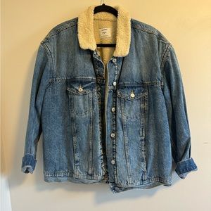Sherpa lined denim jacket